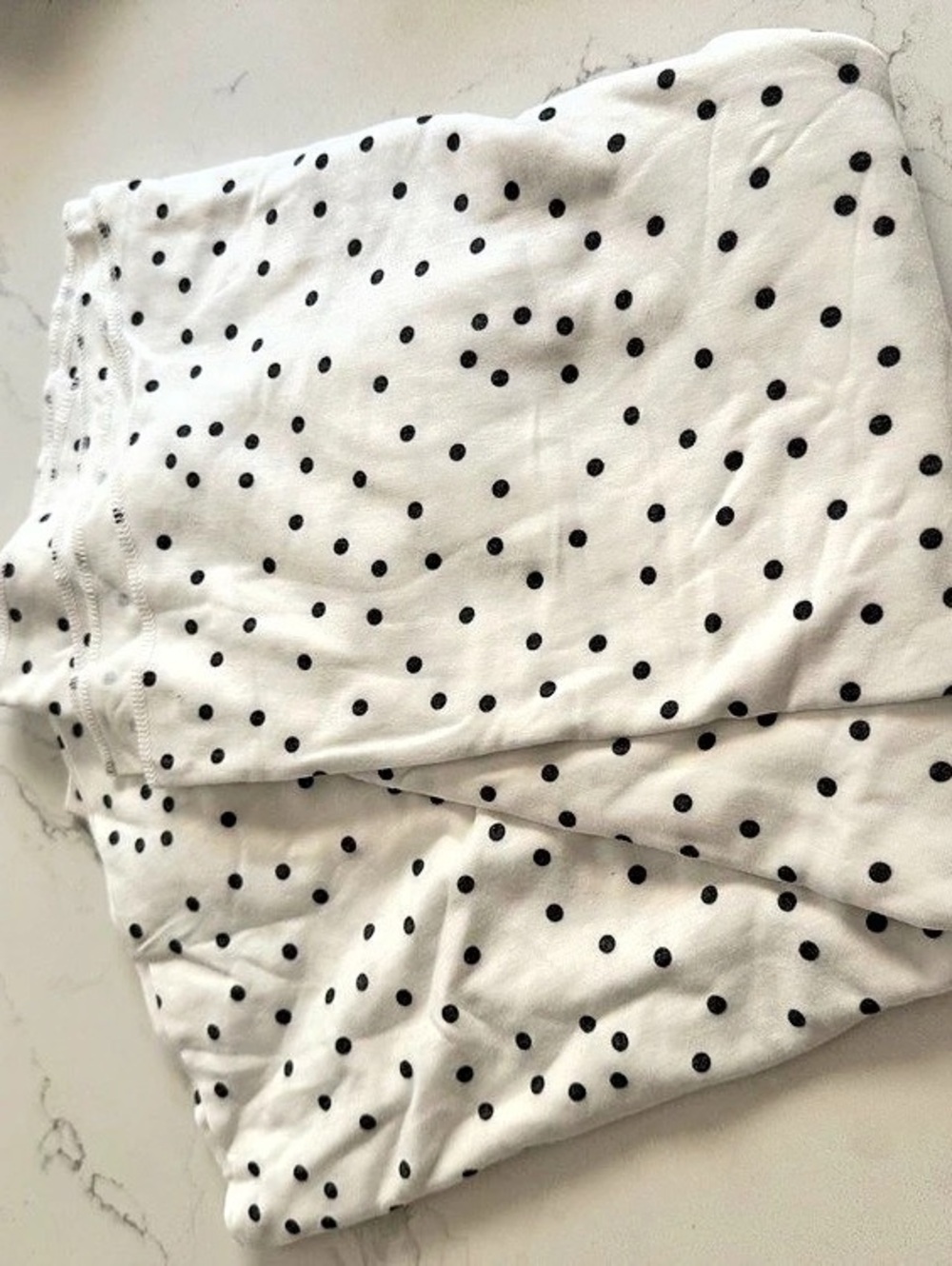 Copper Pearl Black & White polka dot baby swaddle. Never used